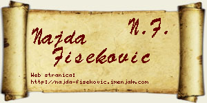 Najda Fišeković vizit kartica